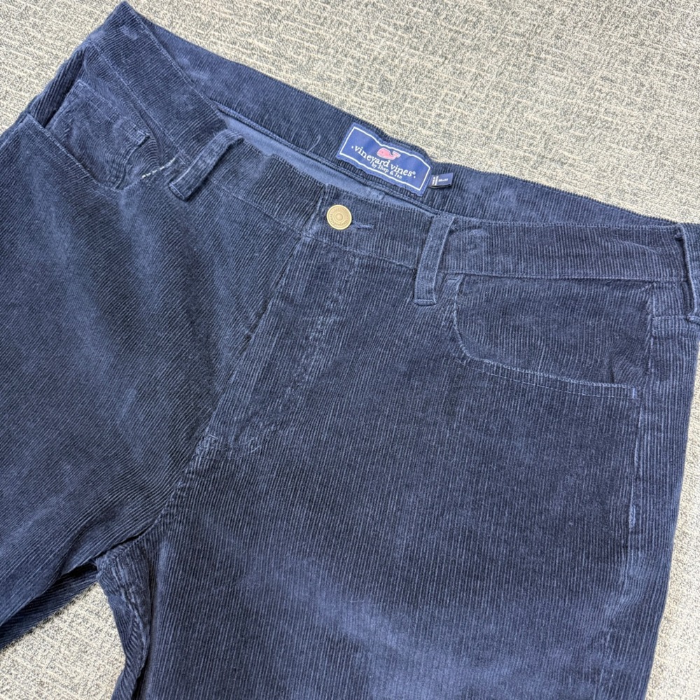 Vineyard Vines Corduroy Pants Mens 36x30 Navy Blue 5-Pocket Stretch Straight Leg